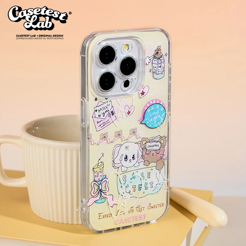 香甜美梦双层印花iPhone14promax手机壳卡通苹果15pro萌系少女心
