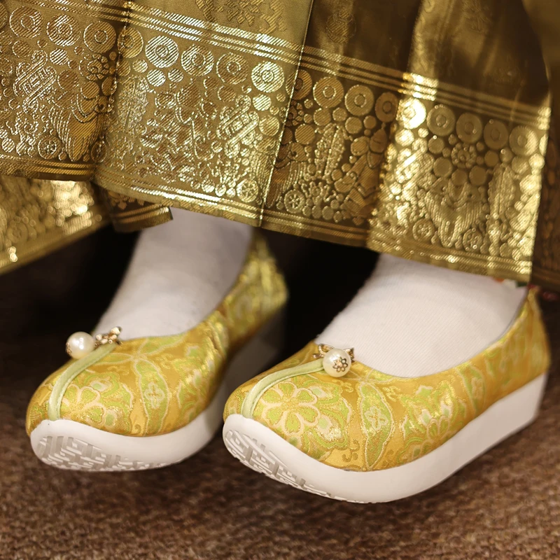 江南朱记汉服鞋【湘颜】厚底登云履内增高古风百搭布鞋汉服搭配