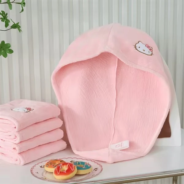 干发帽吸水毛绒可爱实用粉色柔软