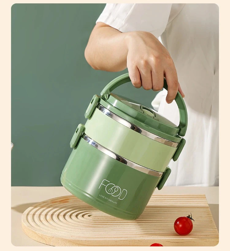 双层不锈钢饭盒保温多层餐盒学生上班族便携饭盒