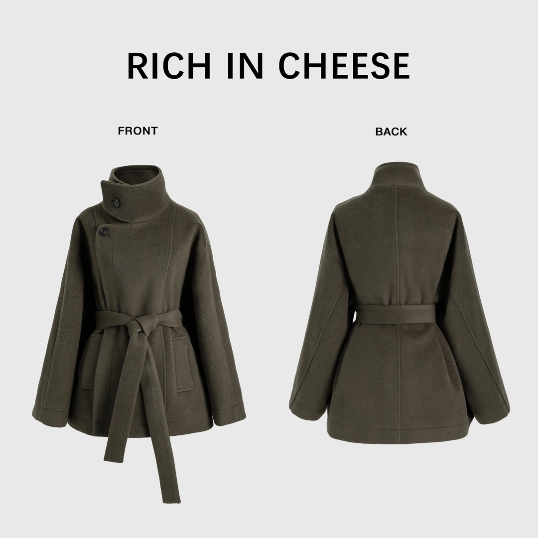 RICHINCHEESE 冬日宿命 加棉款大衣外套高级感气质复古名媛显瘦