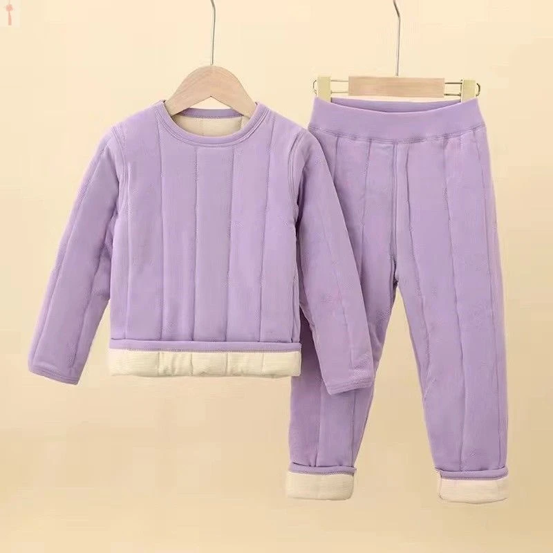 童装儿童保暖衣套装校服内搭神器男童女童加绒儿童冬季保暖套装
