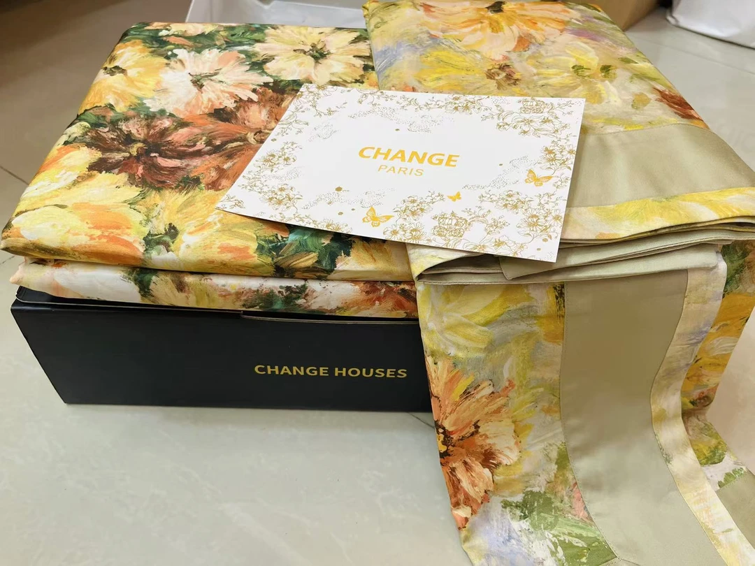 全棉数码印花100s四件套莫奈绿 200*230/220*240 标准/加大