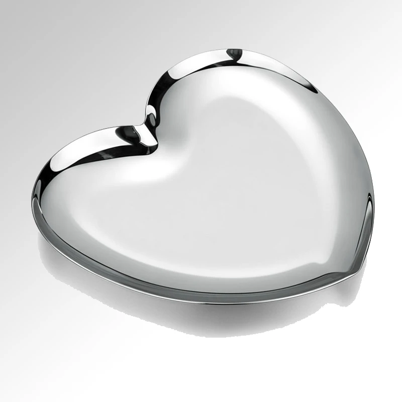 不锈钢果盘家用糖果盒客厅家创意圆形金属坚果盘干果零食收纳盘