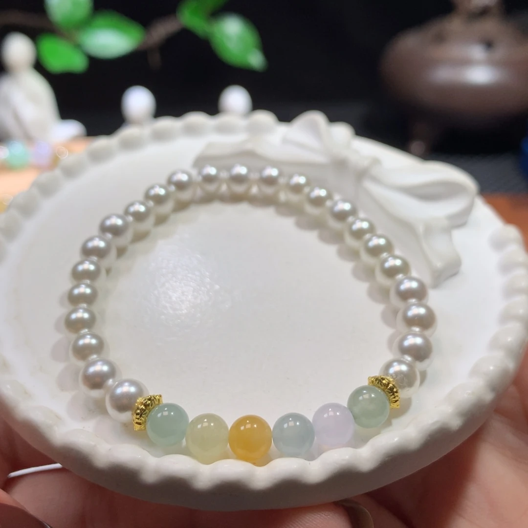 翡翠手链未镶嵌卡6定制