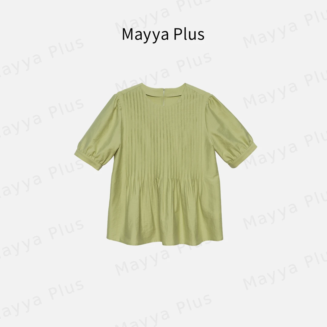 【乘风破浪】Mayya Plus麦芽定制轻奢气质显瘦百搭梭织上衣32417390