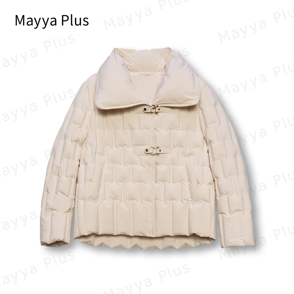 【黑白格调】Mayya Plus时尚新品气质显瘦百搭轻暖感羽绒服32346007