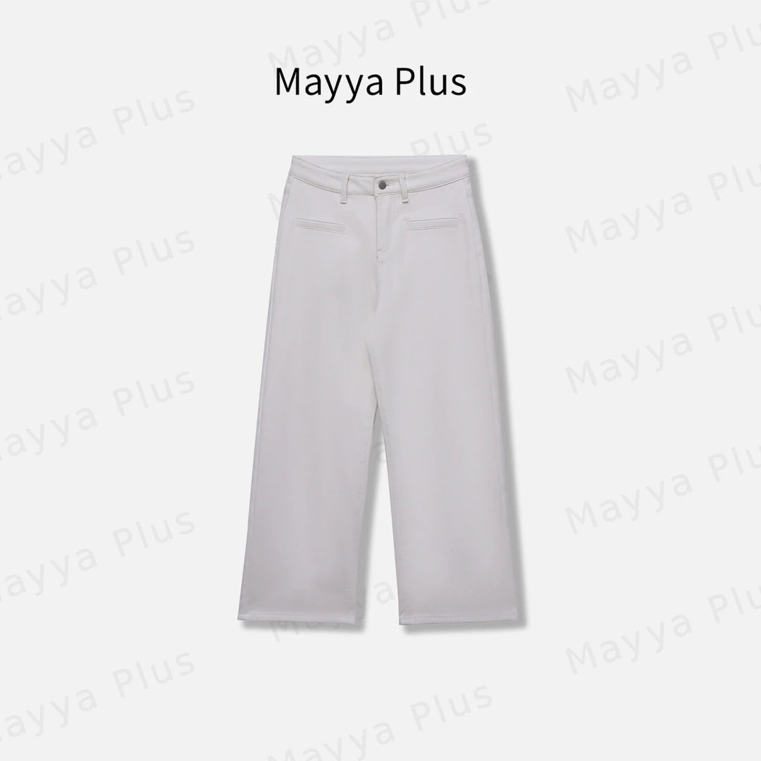 【三防白牛】Mayya Plus时尚新品轻奢气质显瘦百搭款牛仔裤32448211