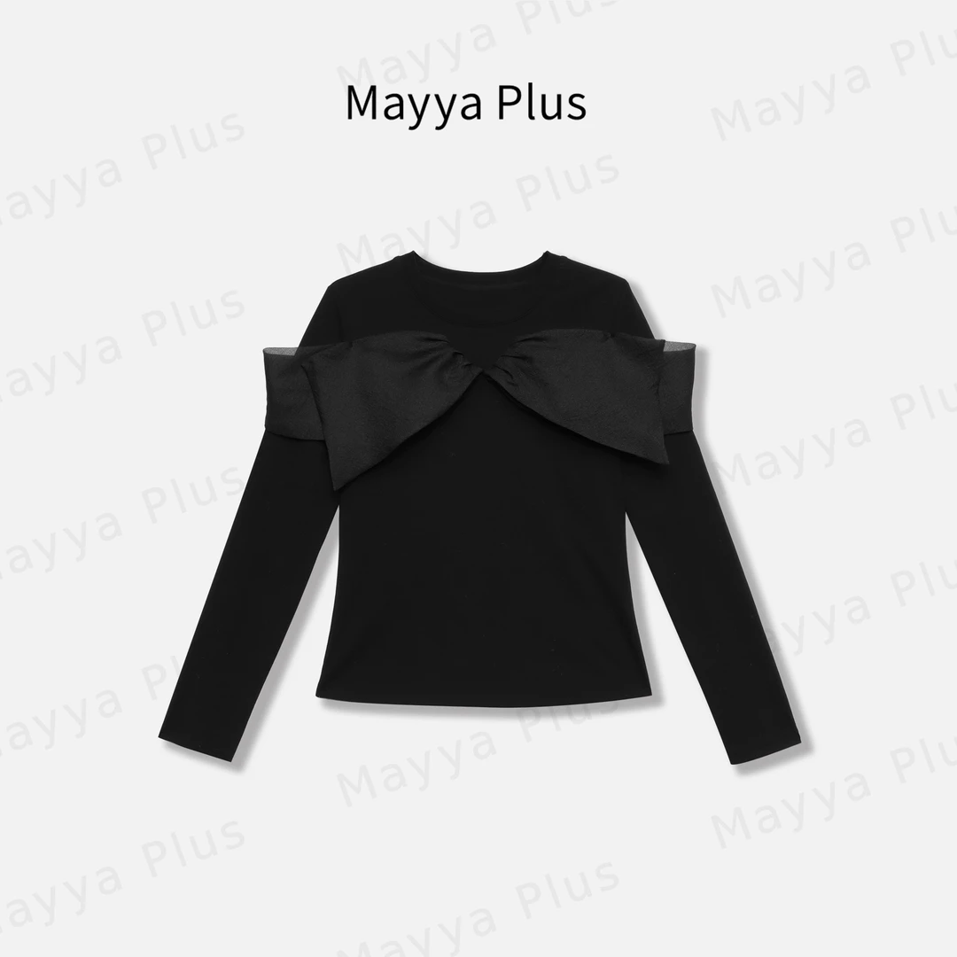 【千金】Mayya Plus麦芽定制轻奢气质显瘦百搭款针织上衣32446696