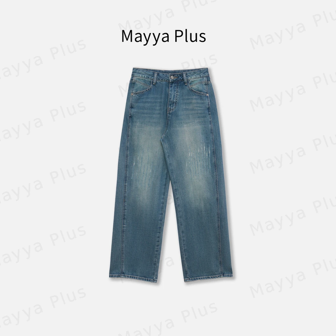【猫抓裤】Mayya Plus麦芽定制轻奢气质显瘦百搭款牛仔裤32437590