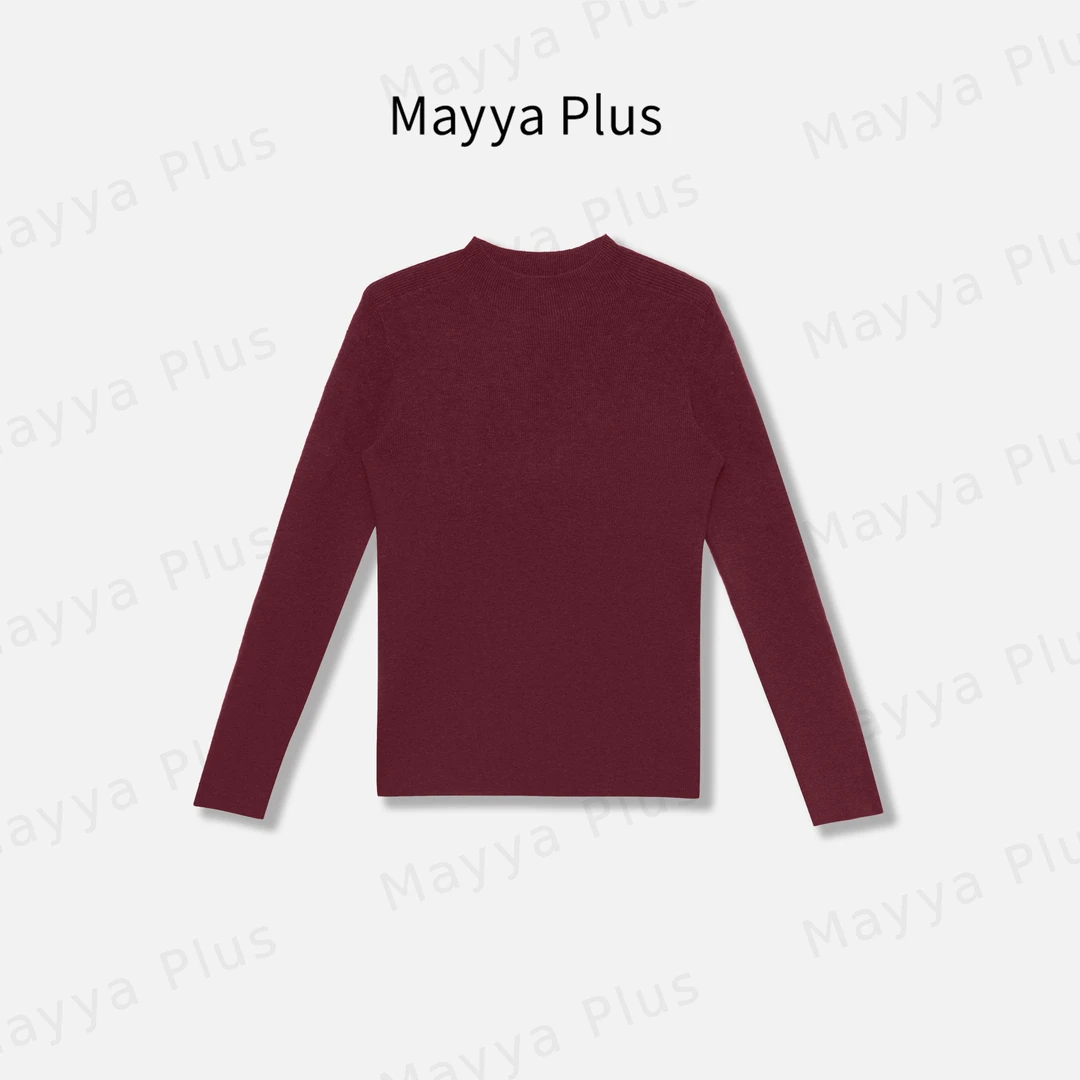 【暖绒打底】Mayya Plus麦芽定制轻奢气质显瘦百搭毛织上衣32447998