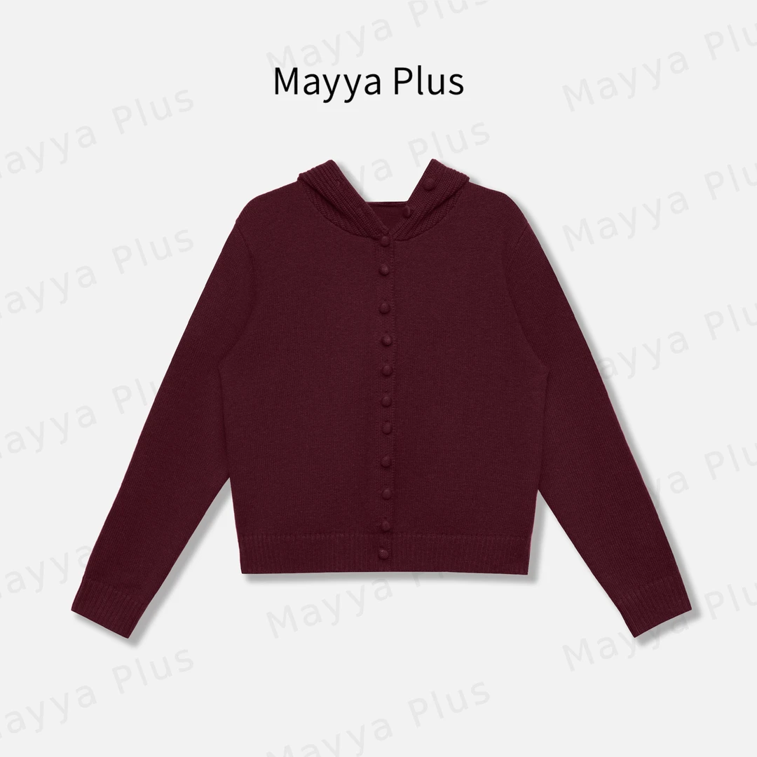 【克里斯】Mayya Plus麦芽定制轻奢气质显瘦百搭款毛织上衣32446853
