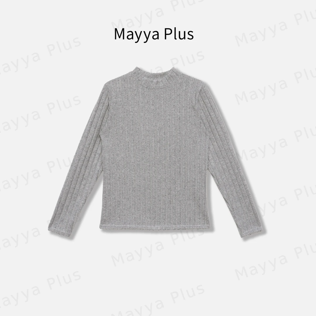 【热力感】Mayya Plus麦芽定制轻奢气质显瘦百搭款针织上衣32448168