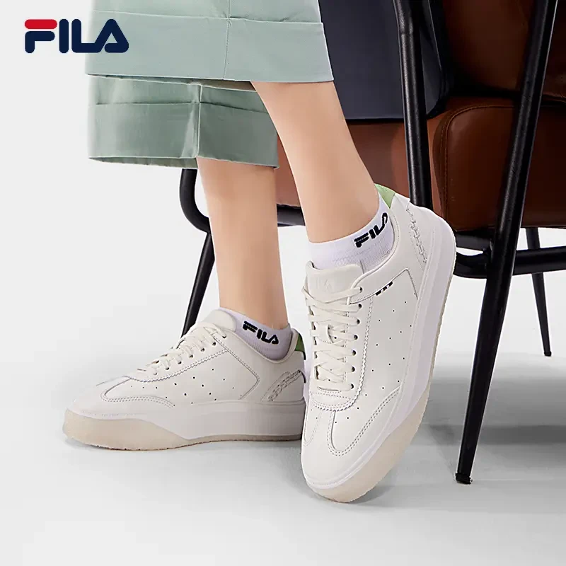 Fila/斐乐女秋季新【时尚休闲百搭舒适】摩登板鞋小白鞋F12W431203F