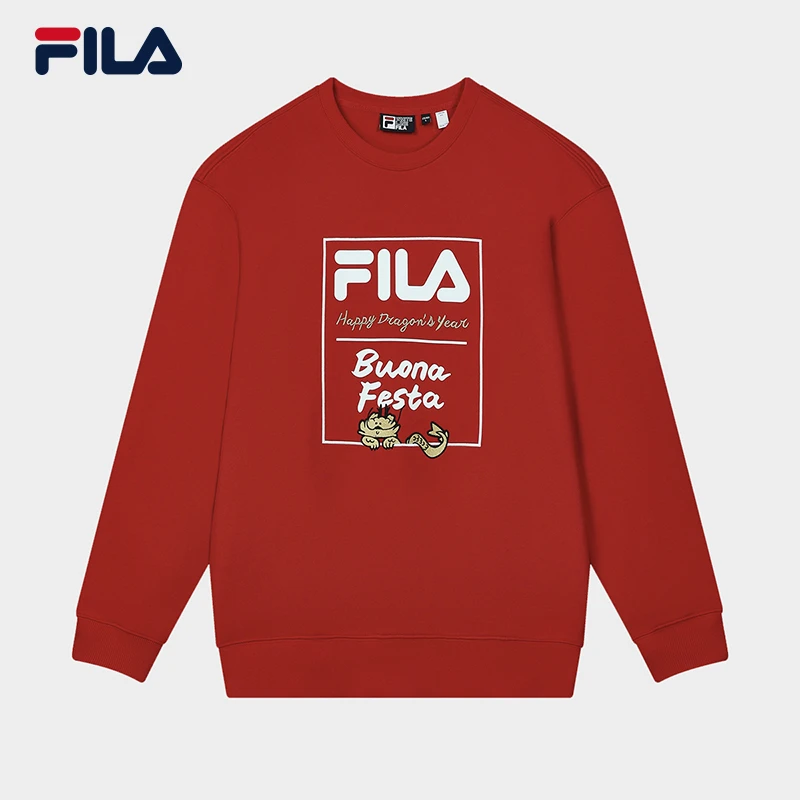 FILA斐乐情侣【龙年限定款】 宽松潮流时尚百搭套头卫衣F11U419201F