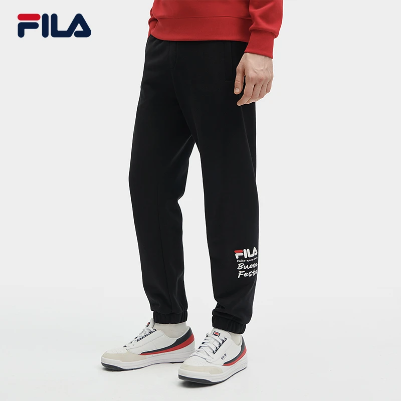Fila/斐乐【刺绣针织长裤】新款柔棉舒适运动休闲裤F11M419601F