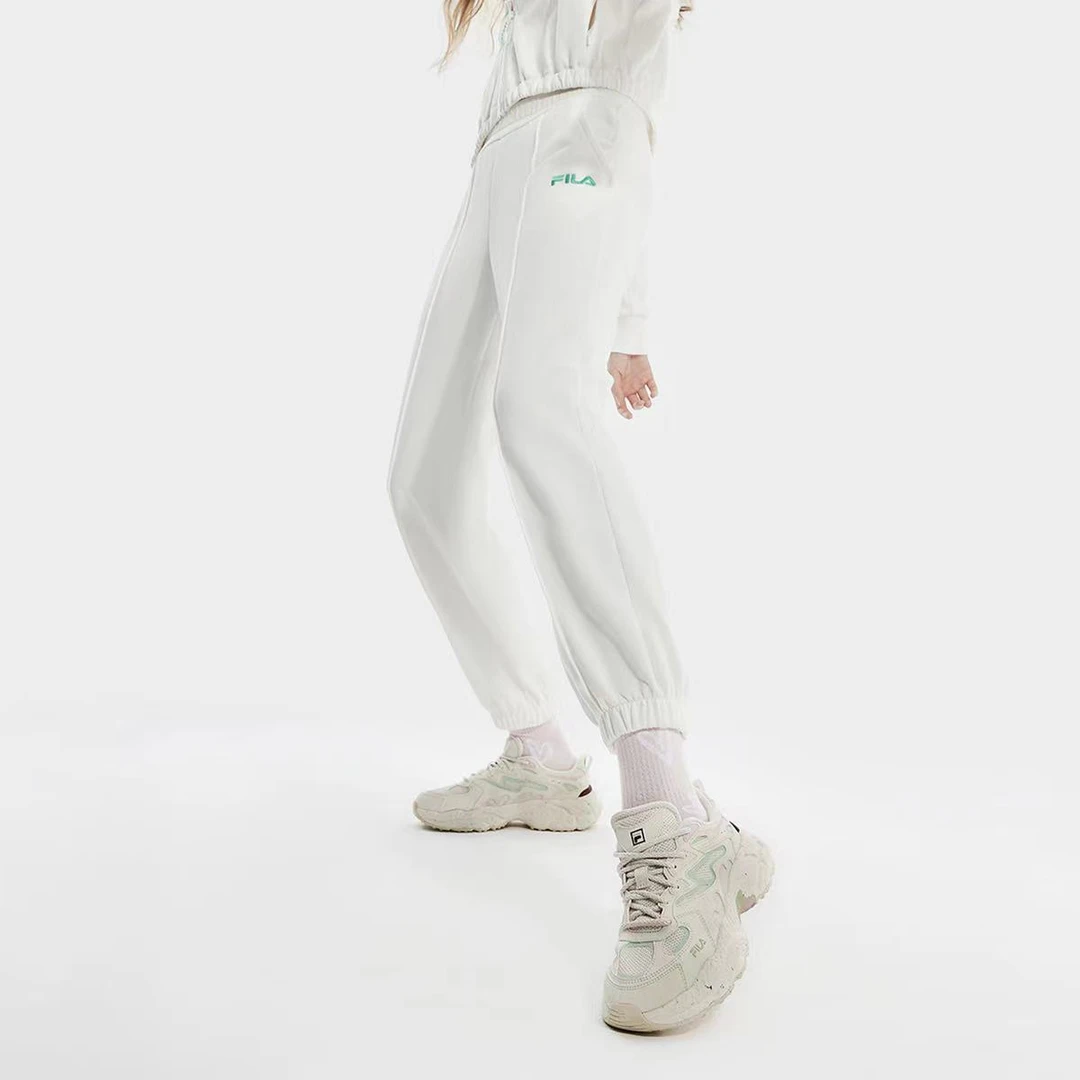 Fila/斐乐新款女针织时尚百搭宽松休闲运动休闲裤/F11W419606F