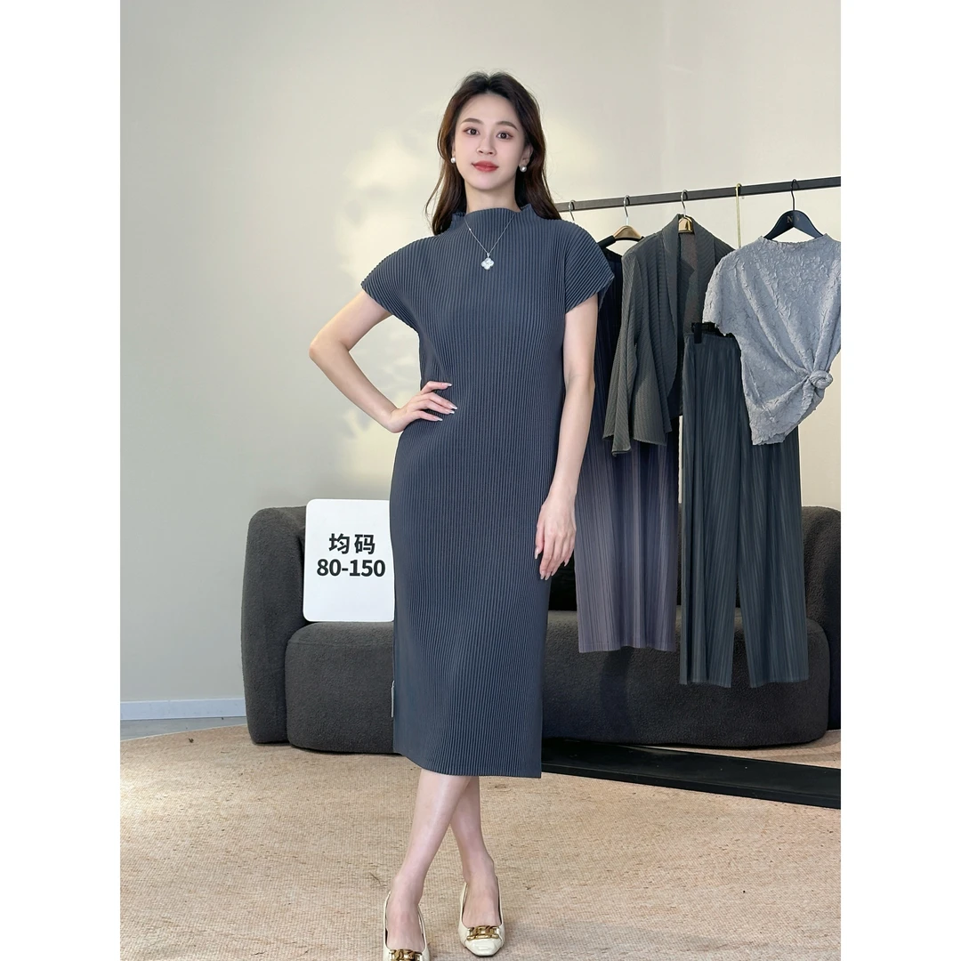 【摺之韵】2024秋季新款HP系列时尚减龄百搭褶皱修身连衣裙#902049