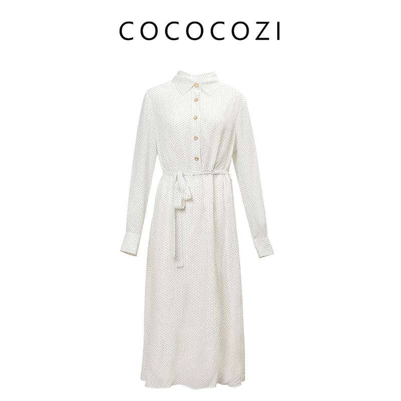 【专场】白色轻奢时尚气质法式中长款连衣裙242co016L