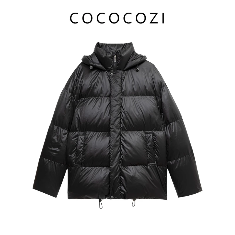 【清仓】COCOCOZI冬通勤男款羽绒服休闲连帽百搭234CO104Y