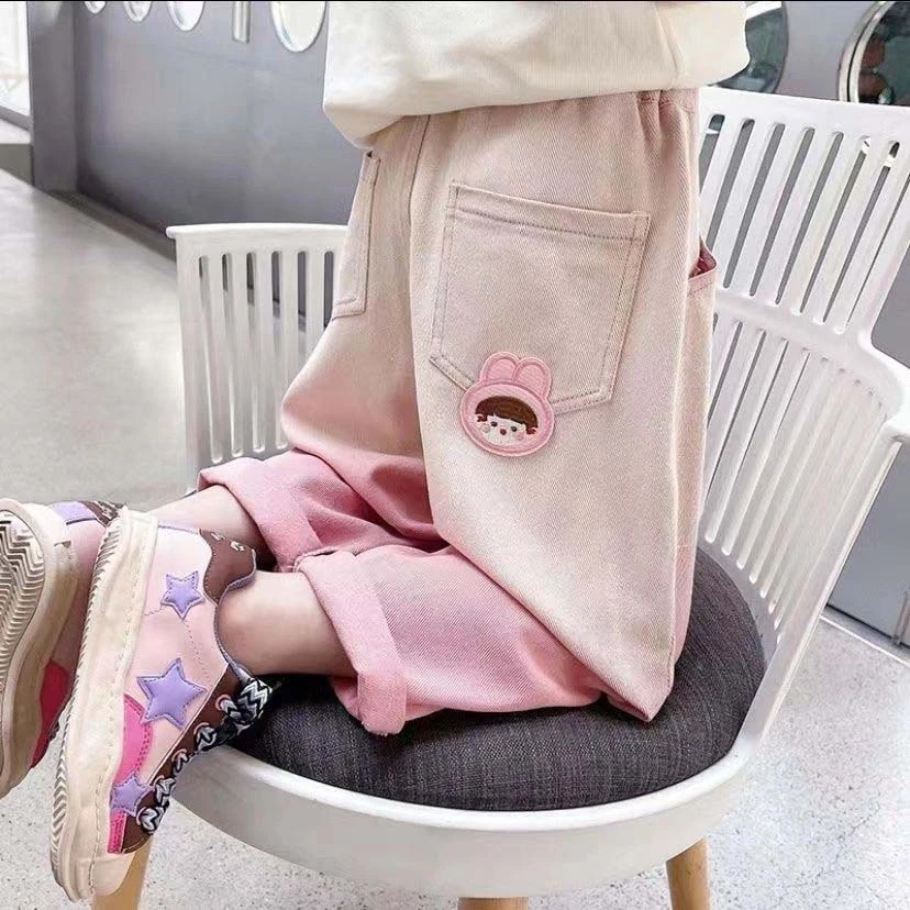 2025新款女童秋季长裤女宝宝时髦渐变洋气裤子儿童纯棉宽松休闲裤