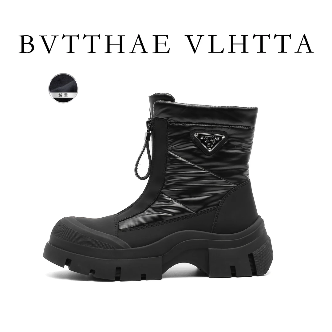 加热靴【官方正品】【5G防伪芯片】女士BV秋冬时尚爆款加绒厚底雪地靴