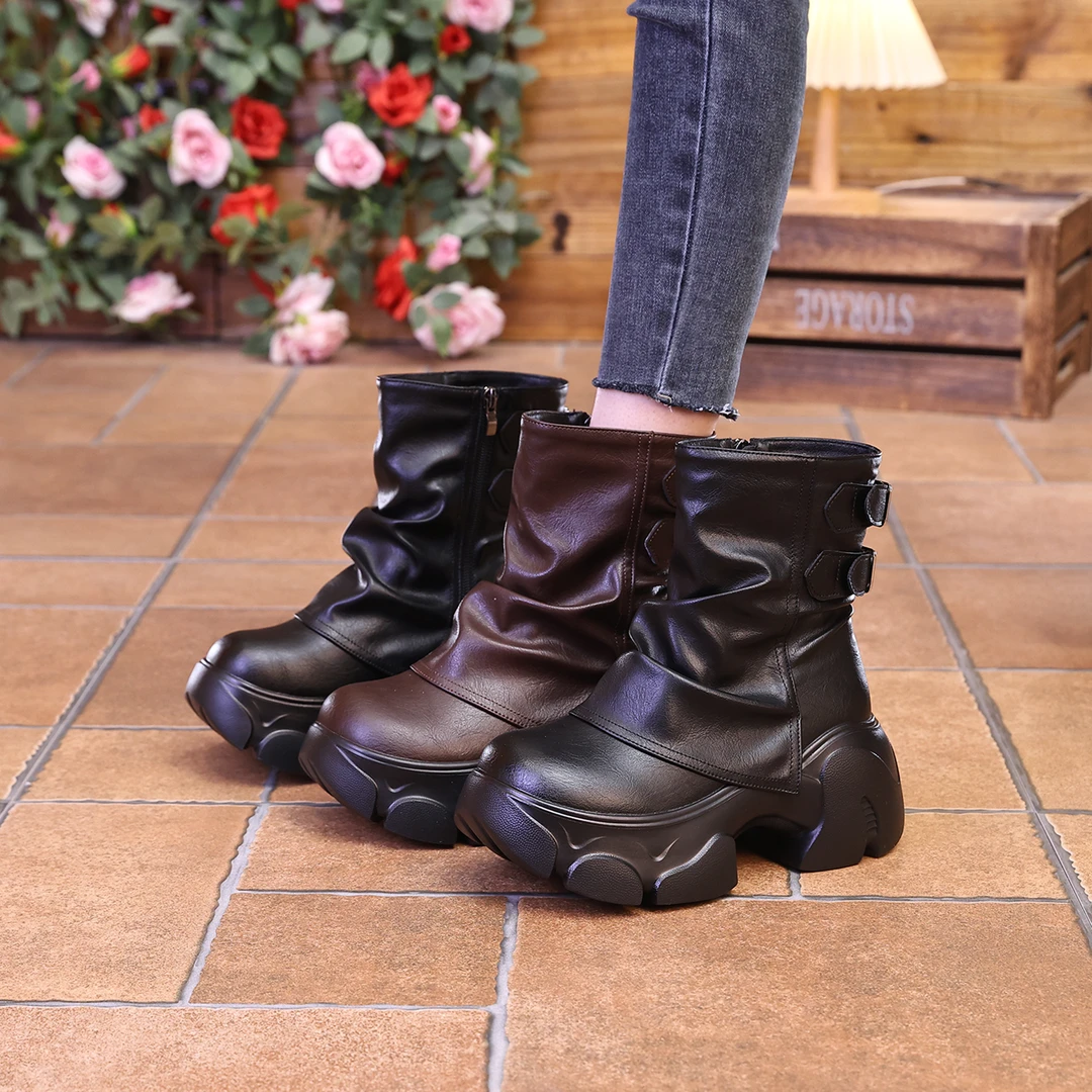 2025秋冬时尚7cm个性休闲百搭增高复古马丁靴888-7