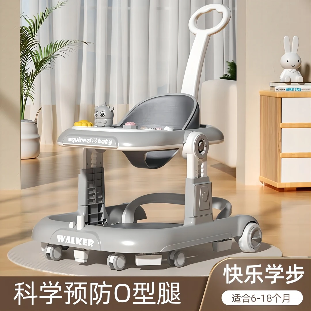 新款婴儿学步车防o型腿6-18个月宝宝起步多功能防侧翻助步手推车