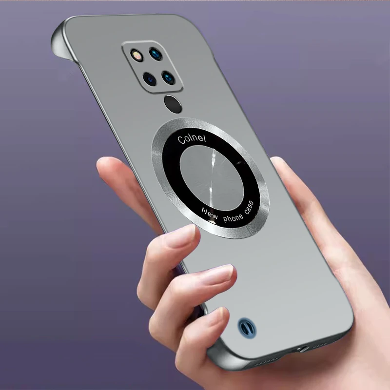 适用华为mate20x手机壳亲肤感无边框不沾指纹磁吸个性创意时尚潮