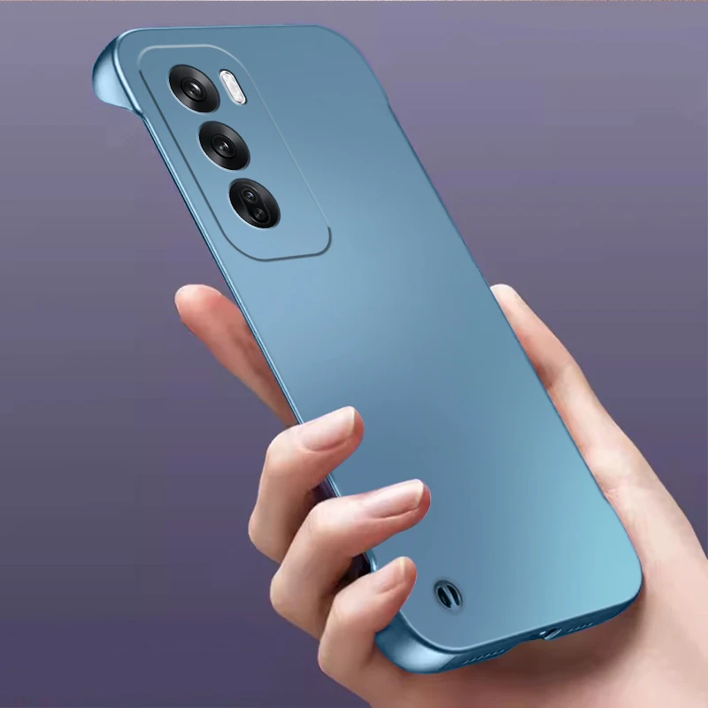 适用OPPORENO12无边框reno12pro手机壳超薄亲肤感潮裸机纯色情侣
