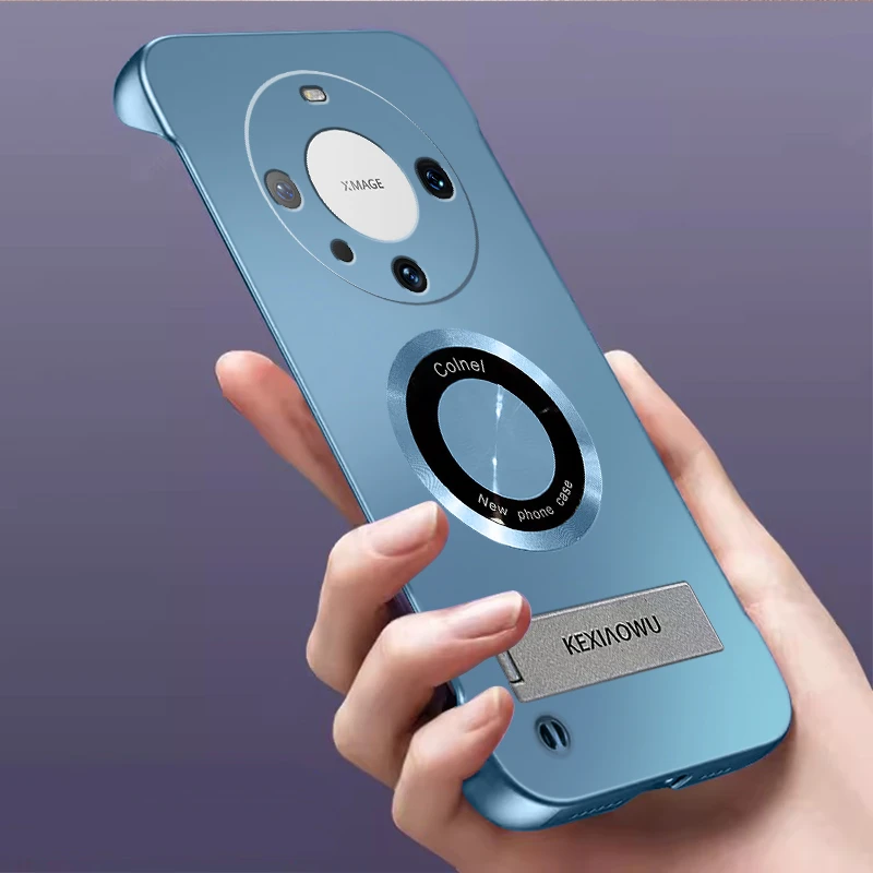适用华为MATE60手机壳mate60pro无边框金属漆磁吸荣耀200手机壳