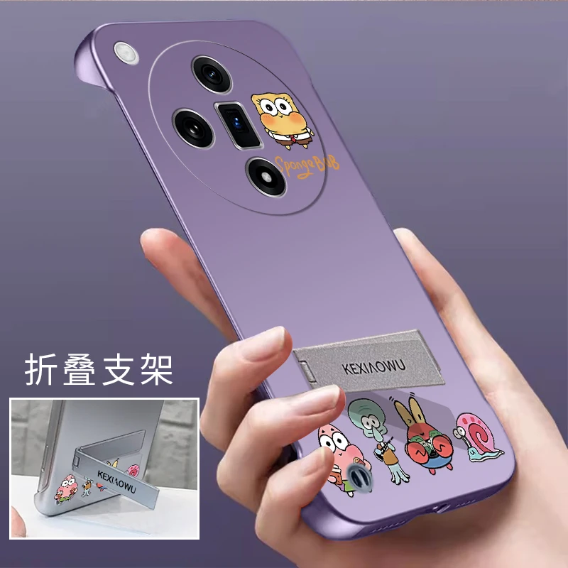 适用OPPOFindX7手机壳超薄亲肤感无边框支架不沾指纹裸机手感比奇