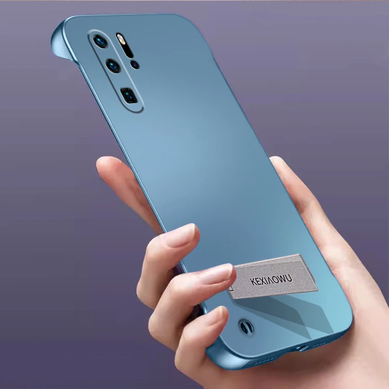 适用华为P30手机壳p30pro高级感无边框支架防摔超薄网红时尚创意