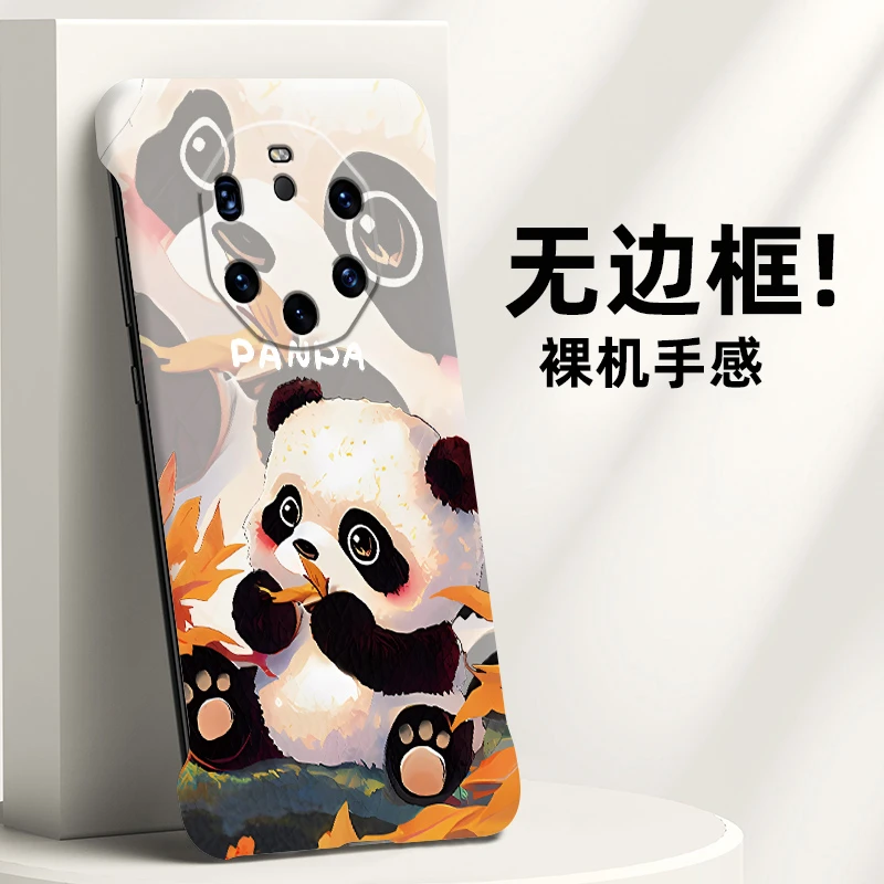 华为mate40RS手机壳无边框超薄散热保护套新款创意时尚潮熊猫