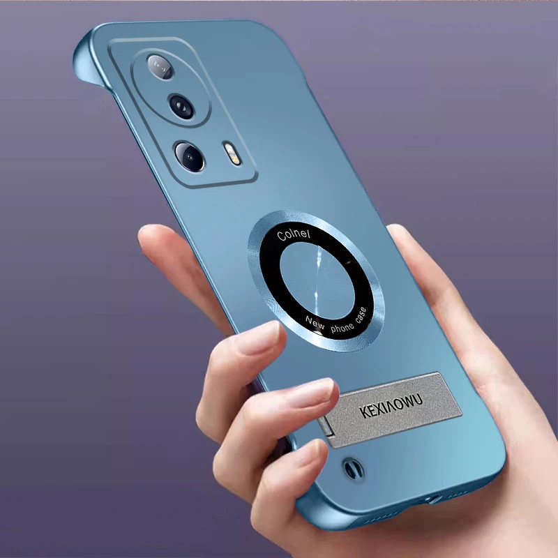 适用小米civi2超薄镜头全包无边框磁吸支架手机壳网红纯色情侣