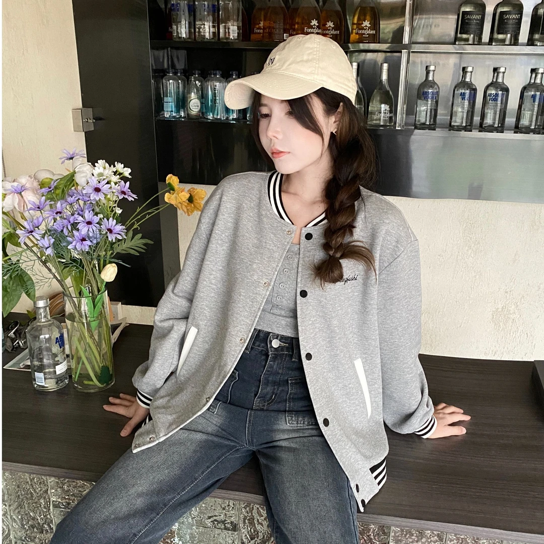 韩版棒球服秋款上新休闲运动风百搭宽松秋季长袖