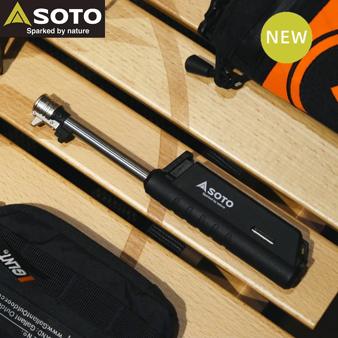 SOTO新款487伸缩打火机点火器户外露营便携防风点灯壁炉木柴ST487