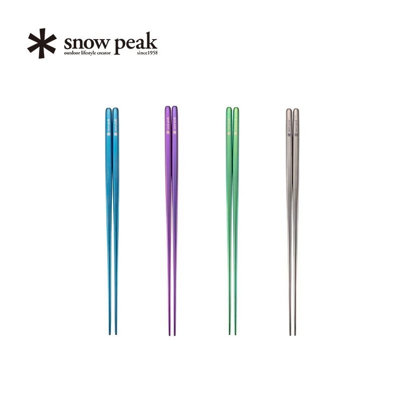 snowpeak雪峰户外精致露营便携轻量钛合金彩色筷子SCT-115