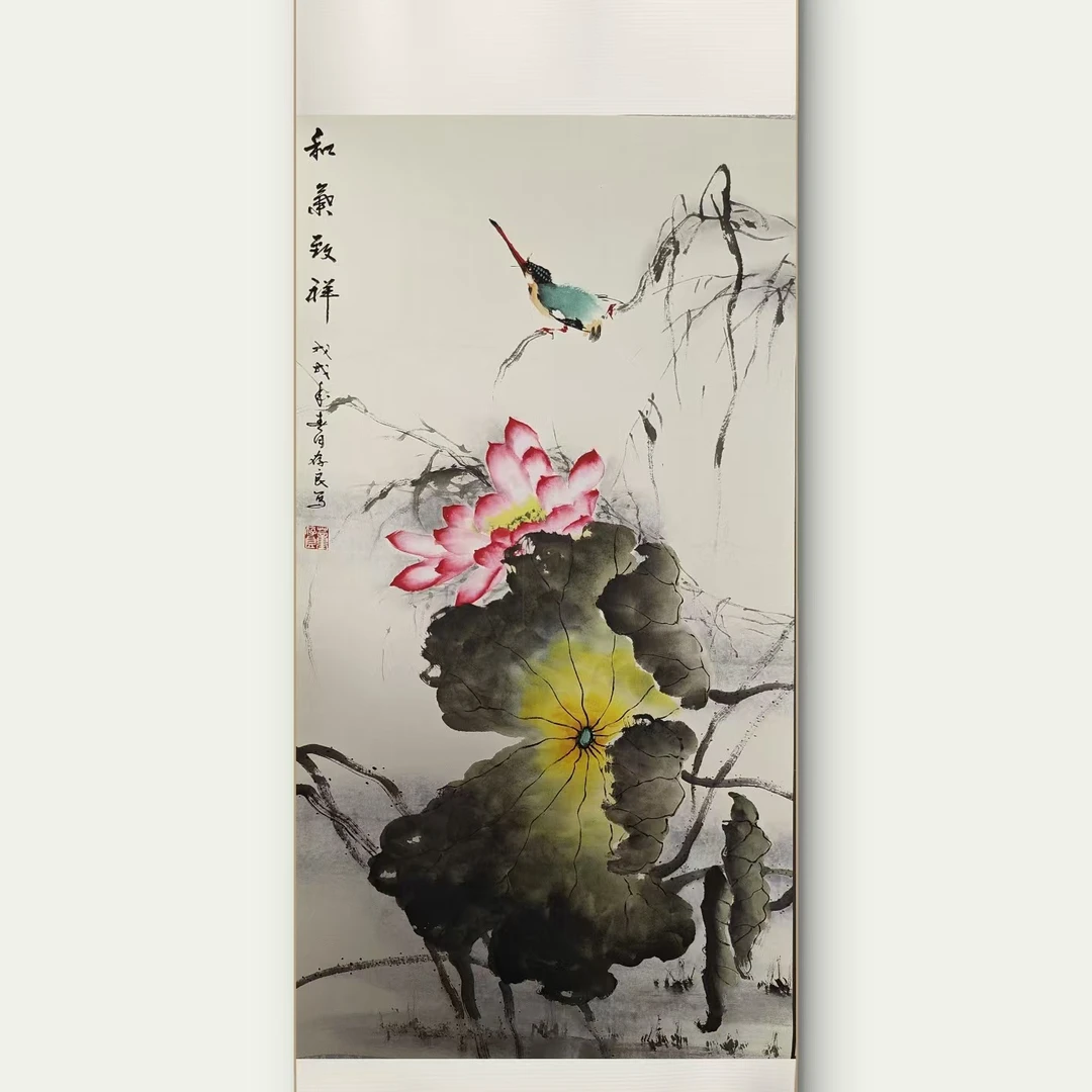 福利《和气致祥》福利客厅书房玄关背景墙挂画F1