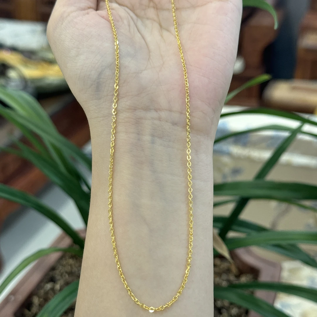 阿敏专属-T【o字链 45cm】三调节足金999精工5@多样性发一