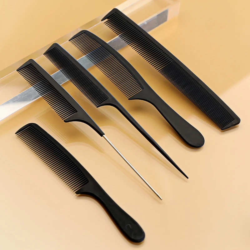 梳子女士专用黑色尖尾梳便携家用美发理发男士密齿头梳防静电头部