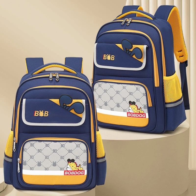 巴布豆1-3-6年级小学生护脊书包大容量轻便背包防水防下坠双肩包5