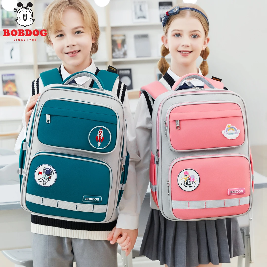 巴布豆儿童书包小学生一二护脊减负双肩包男女孩3-6年级轻便背包4