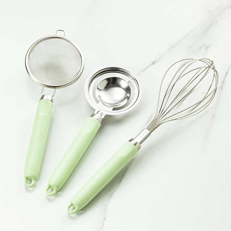 304宝宝辅食过滤网筛子婴儿烘焙漏勺鸡蛋清蛋黄分离器工具打蛋器