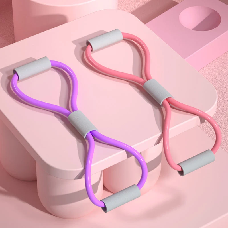 高弹力字拉力器健身弹力绳女家用开肩美背神器瑜伽器材瘦背绳拉伸