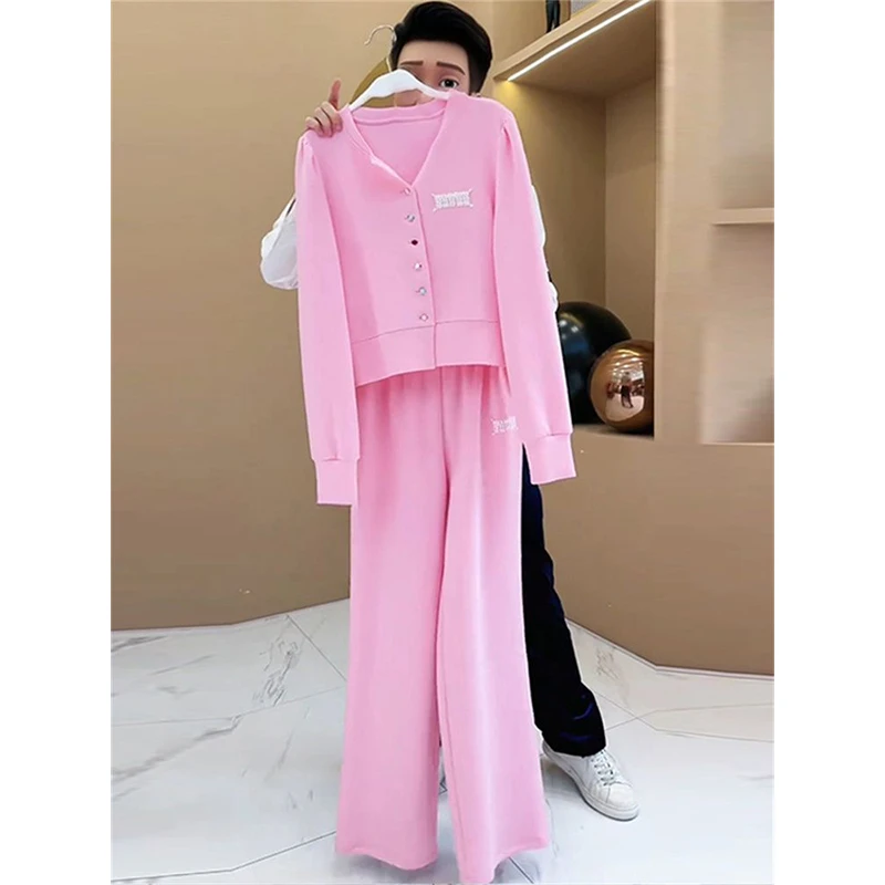 运动套装时尚女装2025新款洋气减龄穿搭一整套上衣搭配裤子两件套