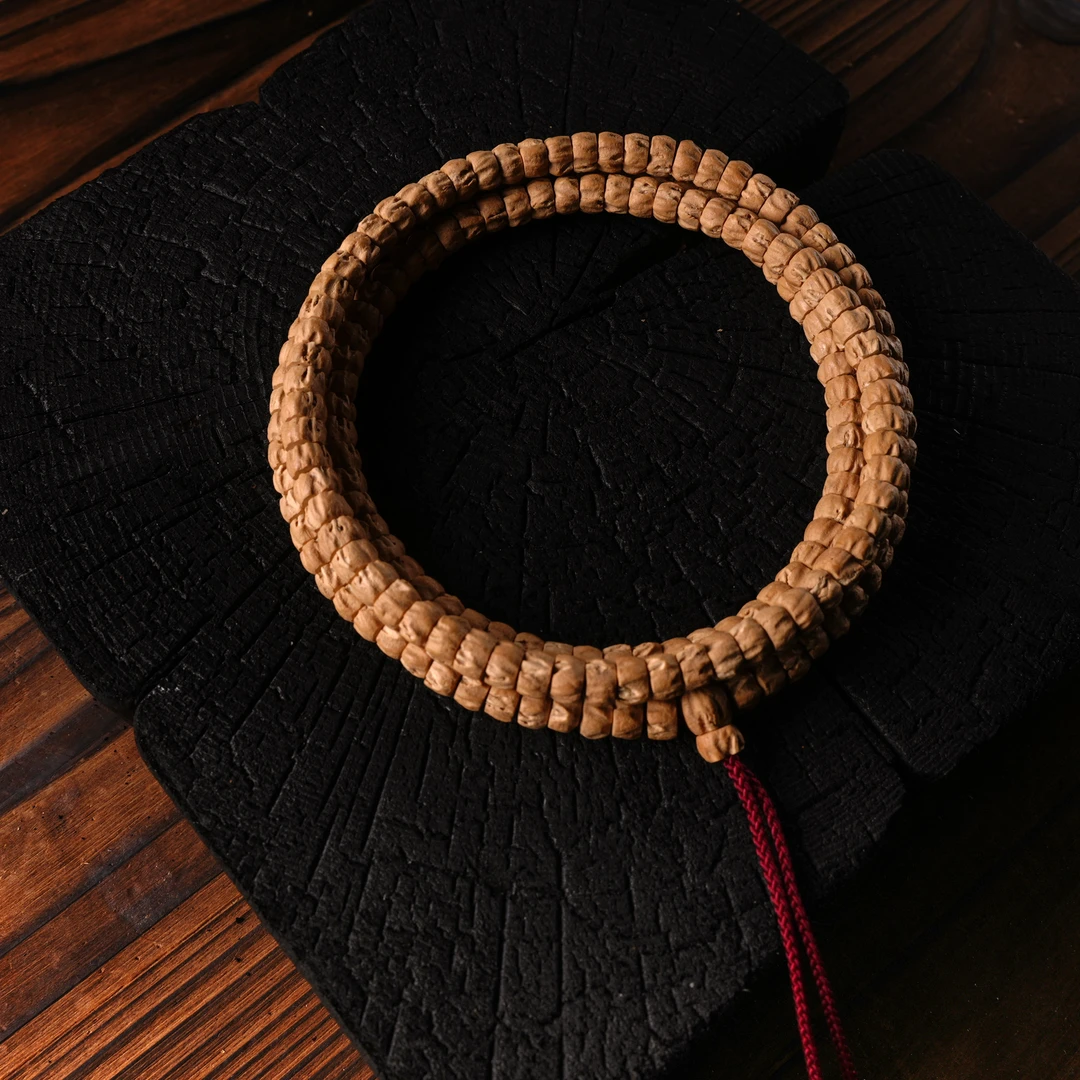 J633  百香籽长串108颗念珠天然文玩佛珠 6+