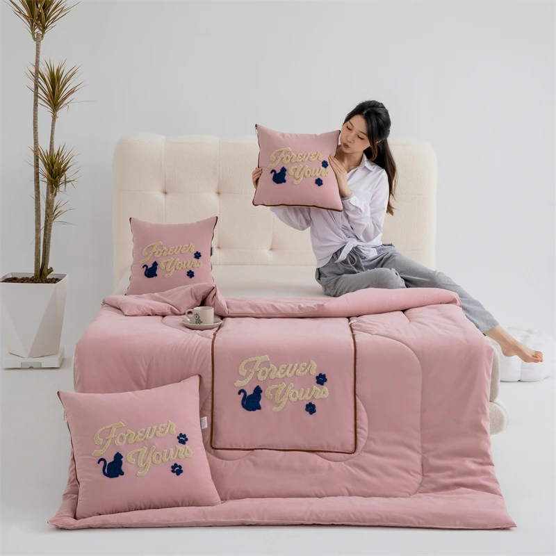 折叠加厚抱枕被子两用车载靠垫枕头被办公室沙发午睡空调被二合一