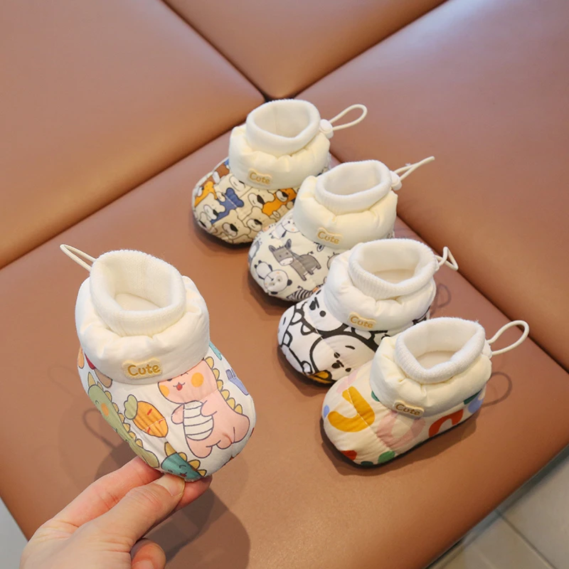 婴儿棉鞋秋冬季软底宝宝鞋袜保暖新生儿鞋子防掉0-1岁12月保暖