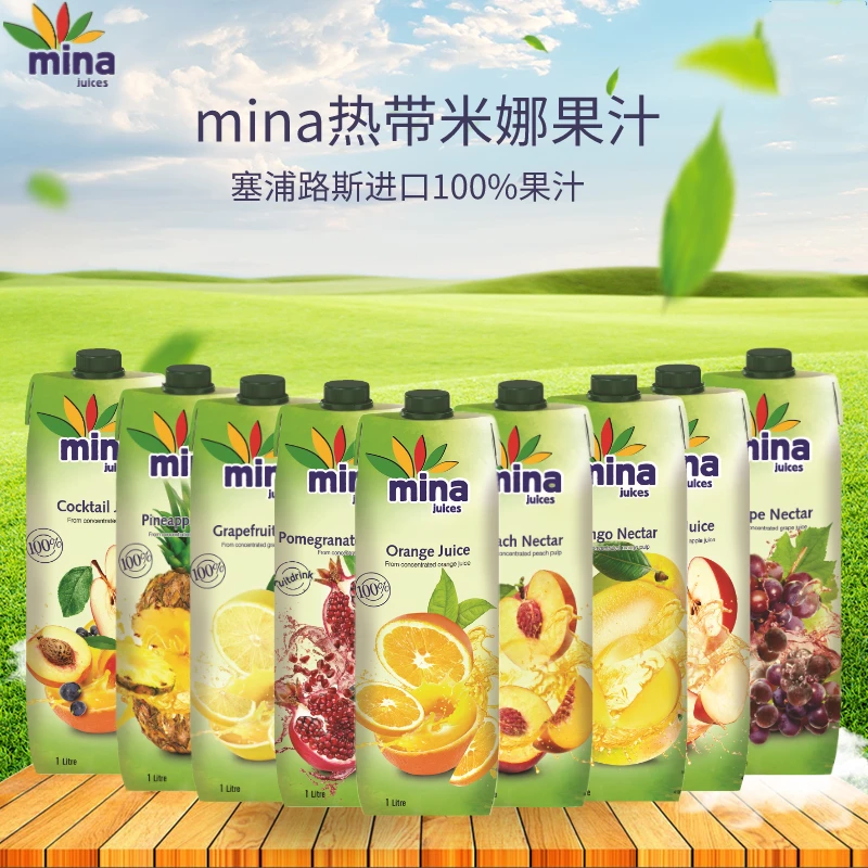 塞浦路斯原装进口mina热带米娜果汁饮料多种口味营养常温